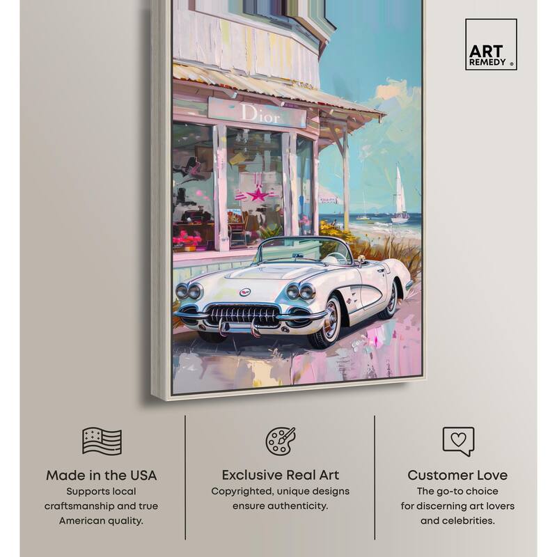 Classic Beach Store Canvas by Art Remedy
