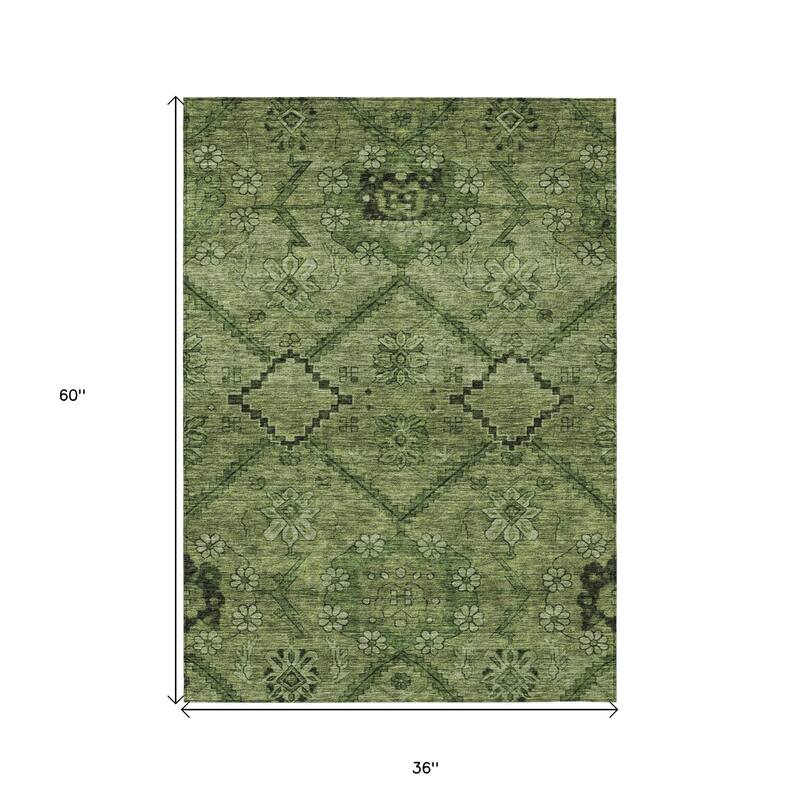 HomeRoots Floral Transitional Rectangle Outdoor Rug