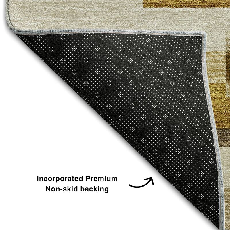 Premium Washable Super Soft Stripes Stacked Mayfield Rug