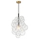 preview thumbnail 6 of 7, 1-Light Modern Chandelier Cluster Clear Swirled Glass Globe Bubble Light with 1 Bulb Included