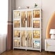 preview thumbnail 2 of 12, Baby Wardrobe Storage Cabinet with Doors Rods and 12 Cubes White