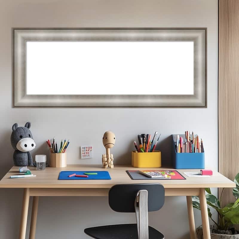 Amanti Art Imperial Silver Framed Dry Erase Magnetic Board