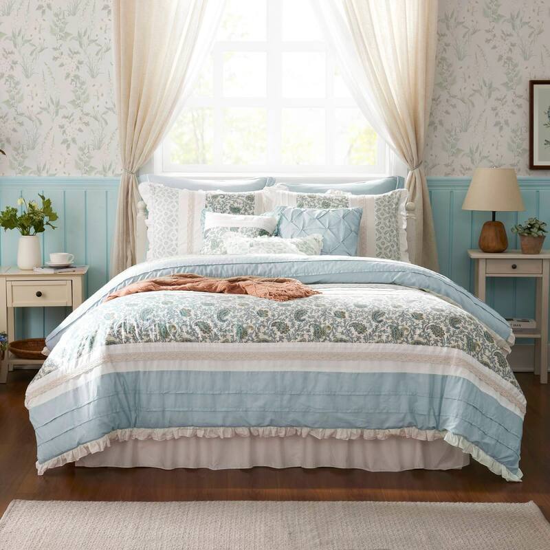 Madison Park Vanessa 9 Piece Cotton Percale Comforter Set