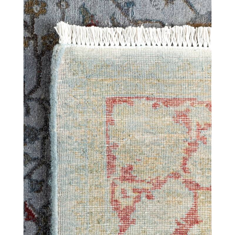 Overton Hand Knotted Wool Vintage Inspired Modern Contemporary Overdyed Gray Area Rug - 2' 8" x 4' 5"