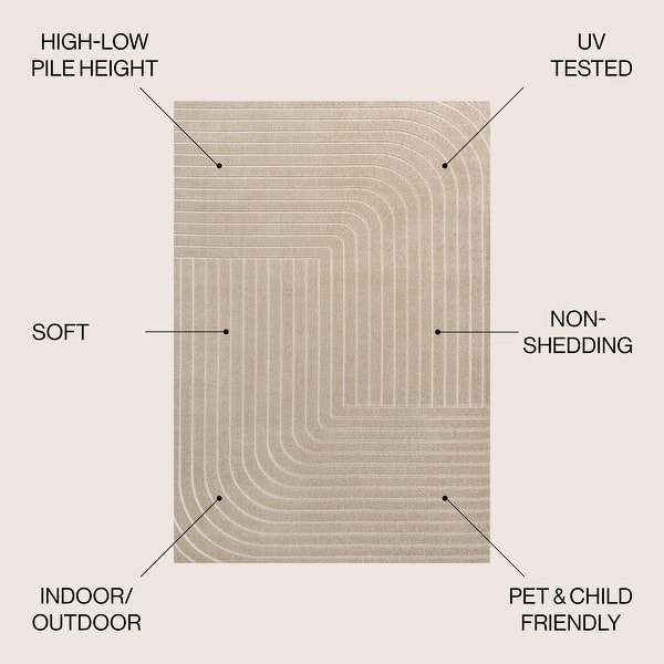 dimension image slide 16 of 33, JONATHAN Y Aarhus Minimalist Angle Geometric Ivory/Cream Area Rug