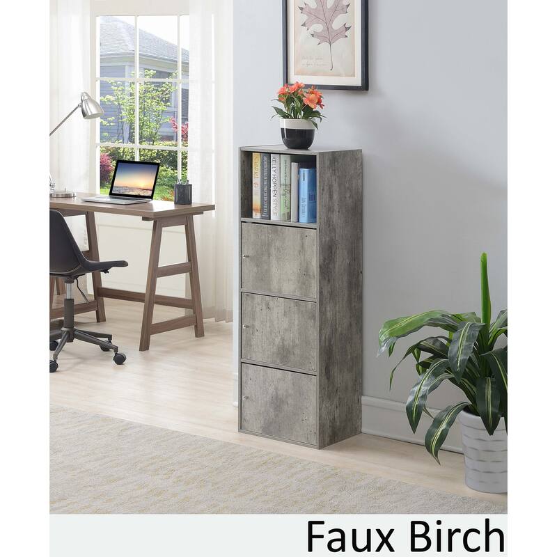 Convenience Concepts Xtra Storage 3 Door Cabinet with Shelf - Faux Birch