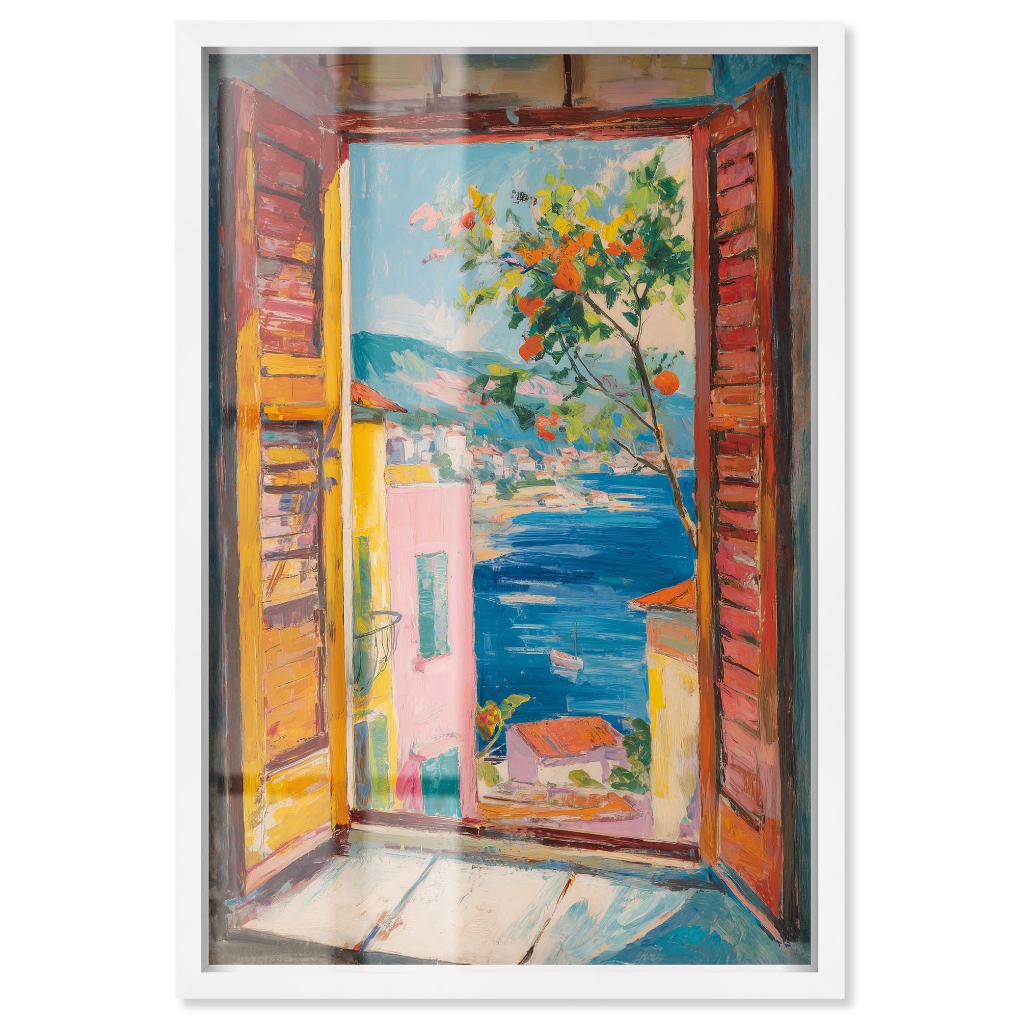 The Window View Coastal Wall Decor Shadowbox Print by Art Remedy