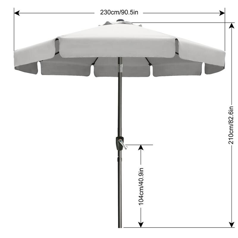 ABCCANOPY 7.5FT Outdoor Patio Table Market Umbrella for Garden