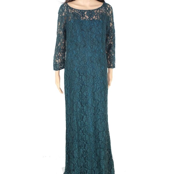 ralph lauren green floral dress
