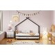 preview thumbnail 49 of 47, Twin Size Metal House Bed with Trundle and Roof for Kids' Rooms