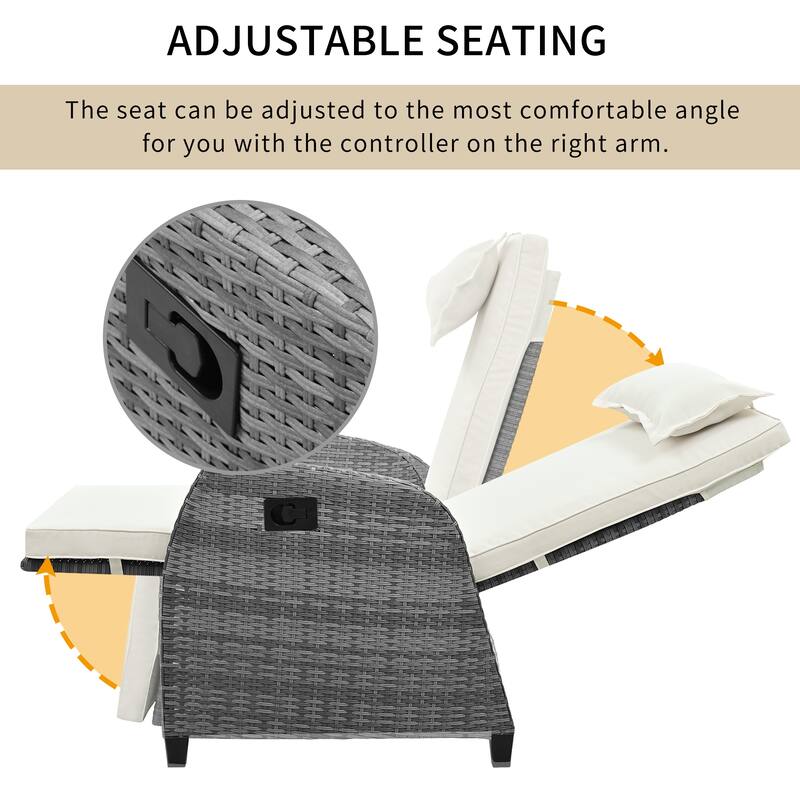 U-Style Outdoor Rattan Two-Person Set