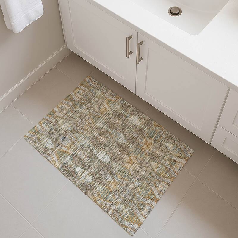 Machine Washable Indoor/ Outdoor Modern Ignacio Chantille Rug