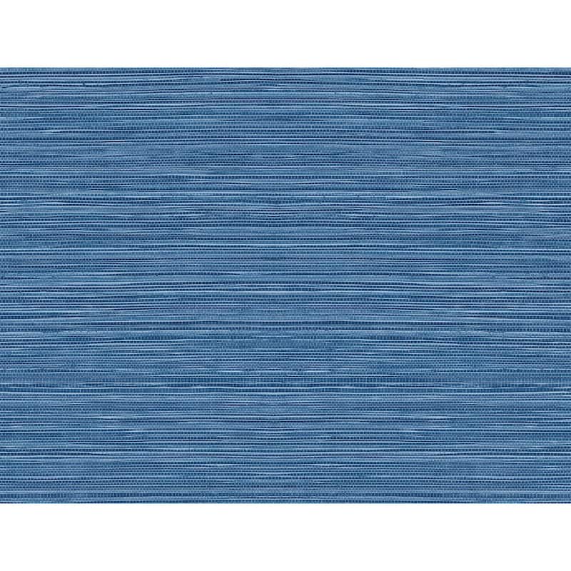 Luxe Haven Luxe Sisal Peel and Stick Wallpaper - 27 in. W x 18 ft. L - Coastal Blue