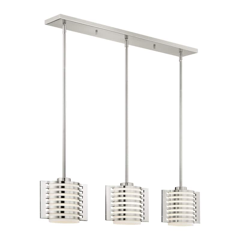 Livex Lighting Hilliard 3 Light 36-1/2" Wide Linear Pendant with Hand