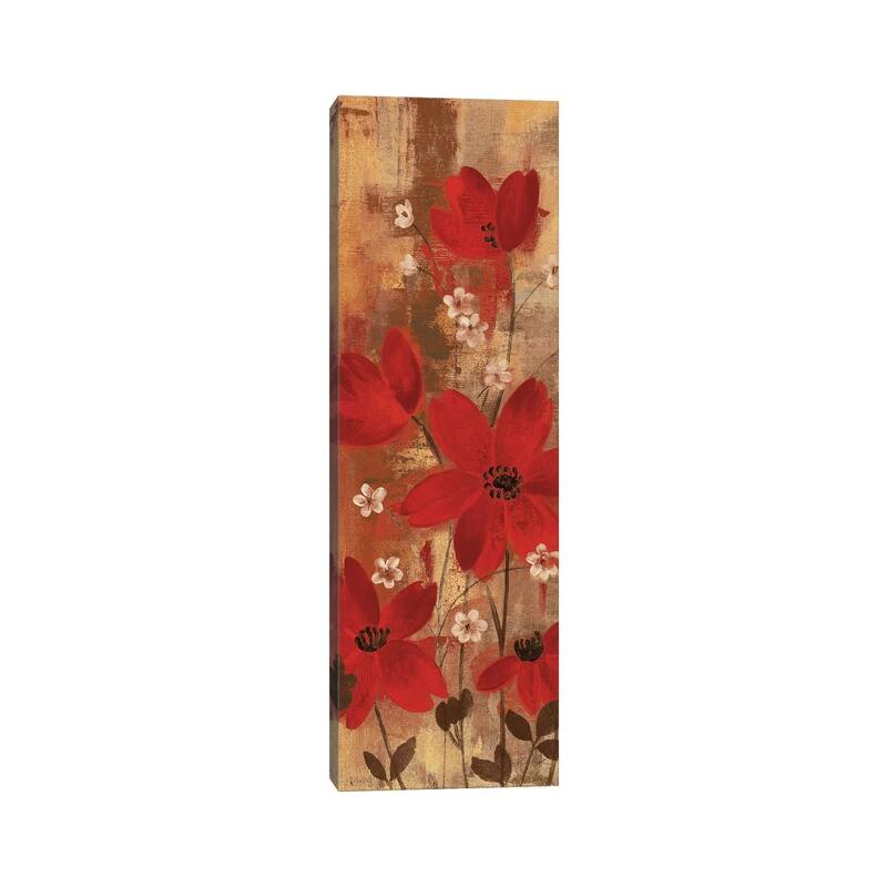 iCanvas "Floral Symphony Red I" by Silvia Vassileva Canvas Print