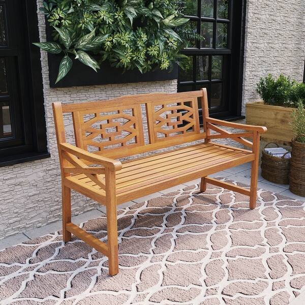 Shop Martha Stewart Beeches 54 In Bench With Natural Wood Look Finish Overstock 31294474