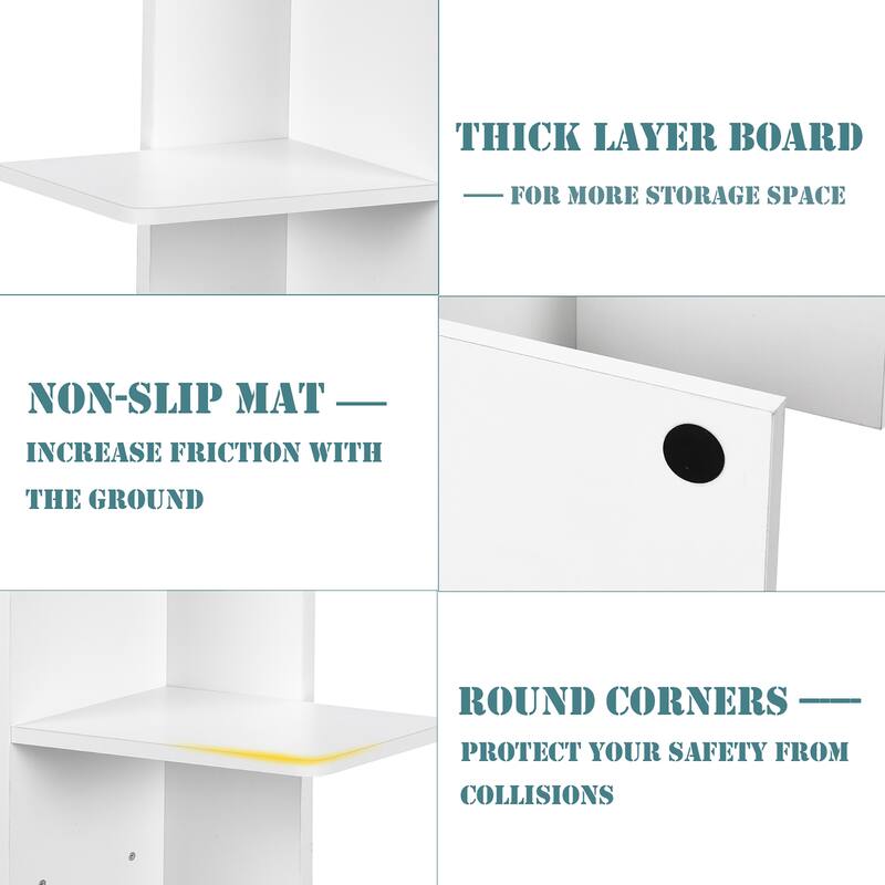Costway Open Concept Bookshelf Plant Display Shelf Rack Storage Holder - See details