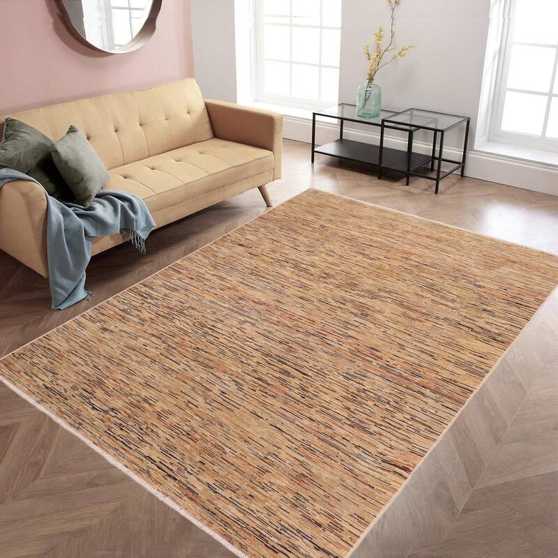 Boho Earthline Gabbeh Hand Knotted Wool Area Rug