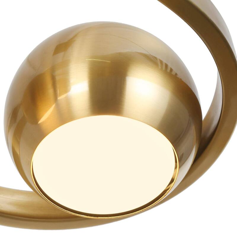 Modern 6-Light LED Gold Chandelier Linear Island Lights for Dining Room - 29.5" L x 4" H