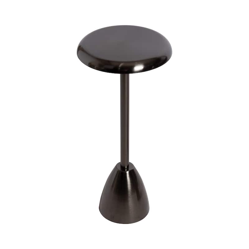 Kate and Laurel Morizet Round Metal Table - 10x10x22 - Pewter