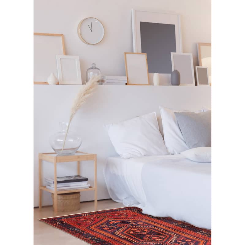 ECARPETGALLERY Hand-knotted Andelz Navy Wool Rug - 4'5 x 7'8