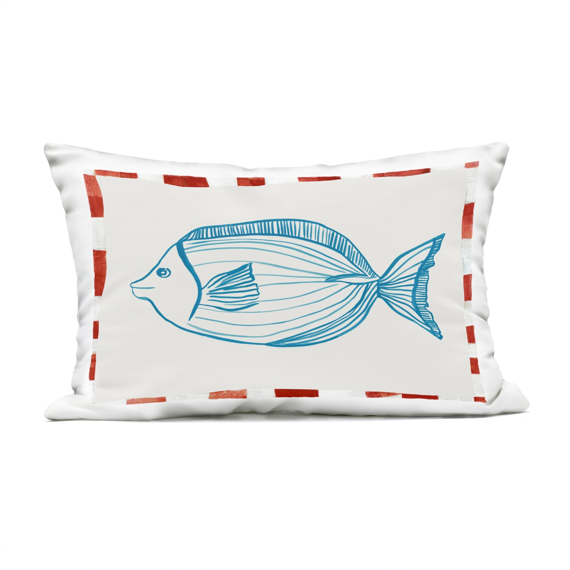 Stupell Ocean Fish Sketch Outdoor Throw Pillow Design By Hannah Dawson