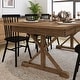 preview thumbnail 2 of 22, 7' x 40" Rectangular Antique Rustic Solid Pine Folding Dining Table