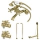 preview thumbnail 11 of 10, Vintage Wall Mount Clawfoot Faucet Package Brushed Brass