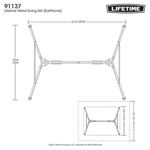 Lifetime Metal Swing Set (Earthtone)91137 Bed Bath & Beyond 38415411