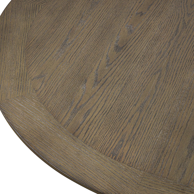 Furniture of America Lenn Modern Farmhouse 9-Piece Oak Wood Extendable Dining Table Set with Leaf