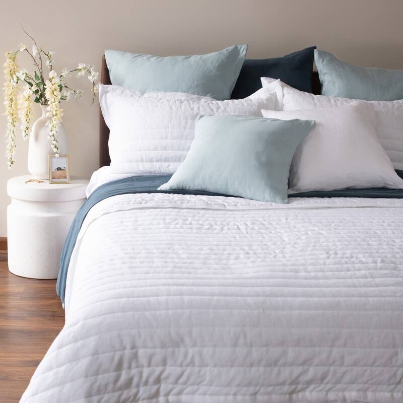 French Linen Pillow with Removable Sham by BOKSER HOME