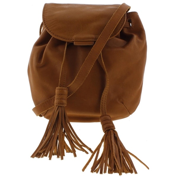 Lucky Brand Womens Jordan Crossbody Handbag Leather Tasseled Lucky Brand Womens Jordan Crossbody Handbag Leather Tasseled Small