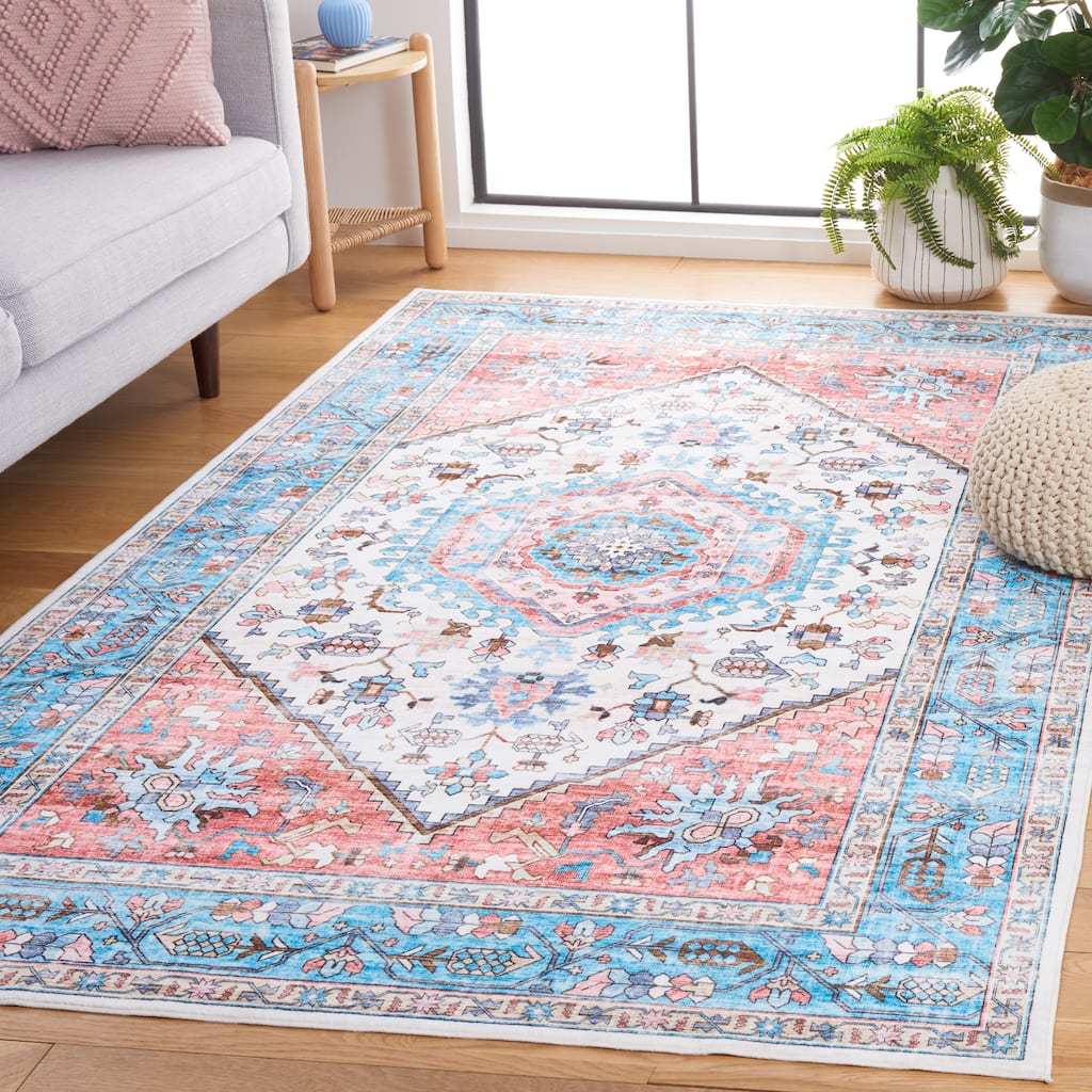 SAFAVIEH Washable Cheyenne Rug Karnit Oriental Distressed Rug