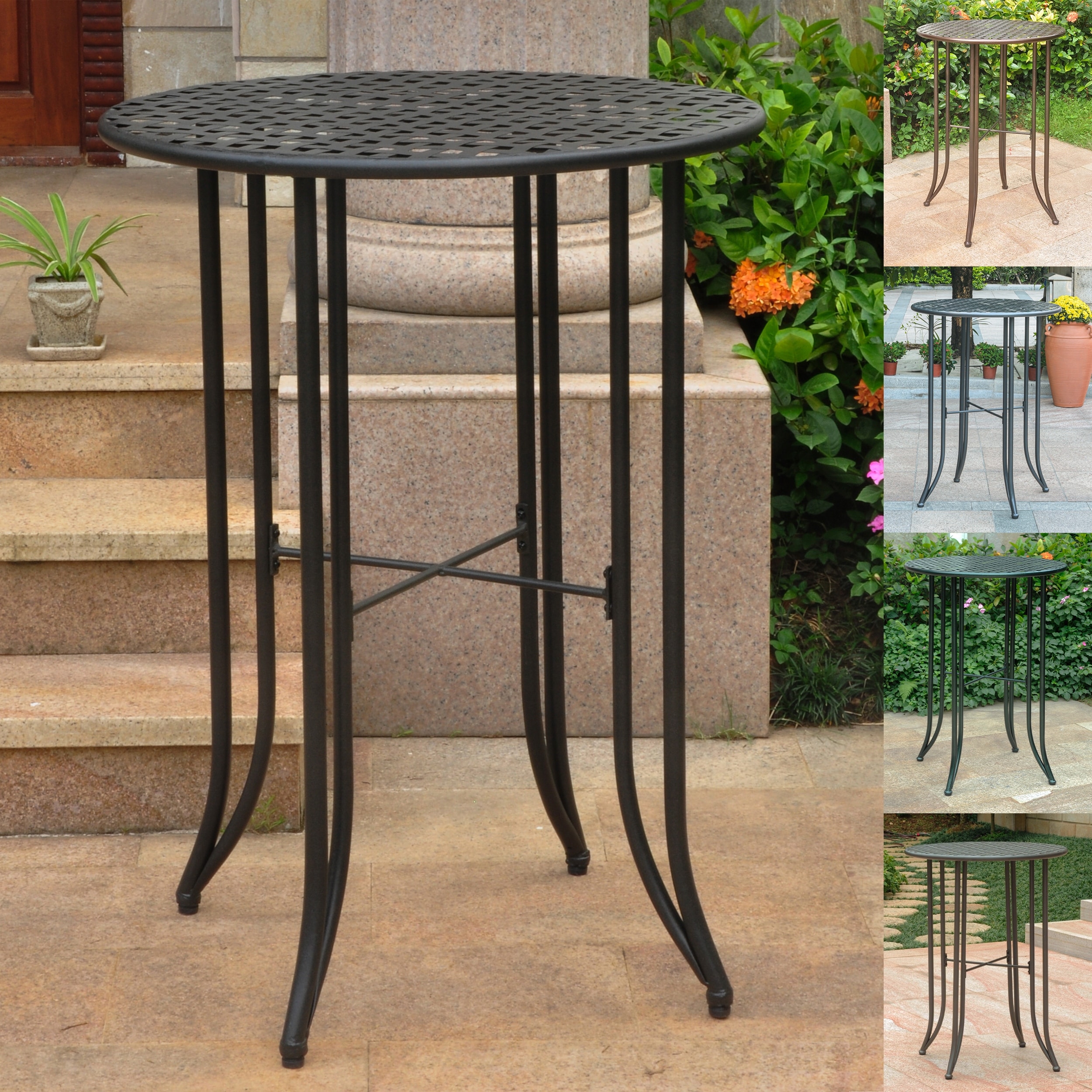 Wrought iron bar height table deals
