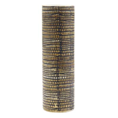 Elements Swirl Cylindrical Vase, 14 Inch