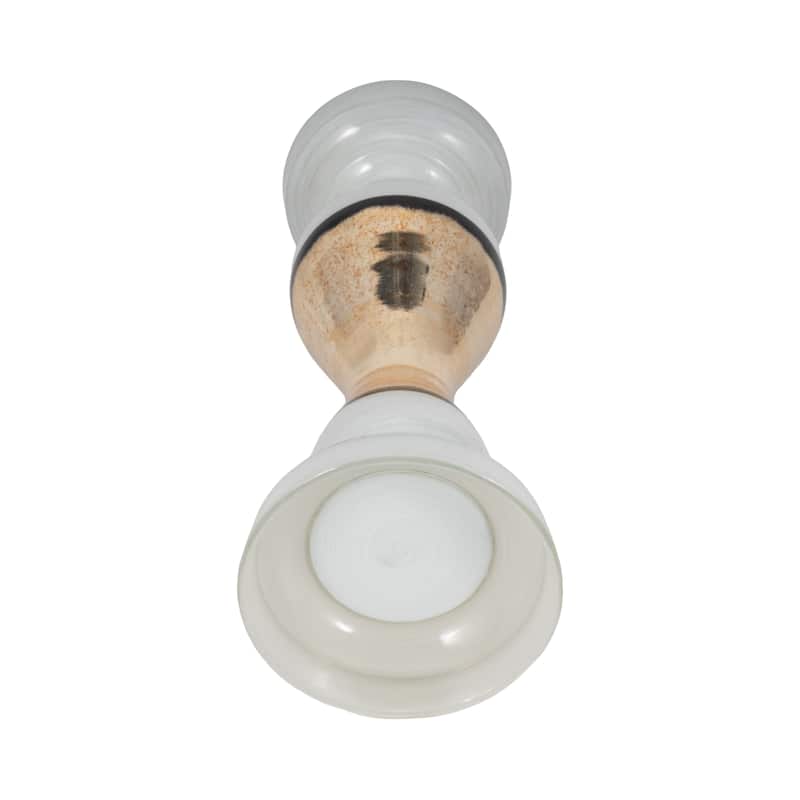 Sagebrook Home Glass White Novelty Striped Candle Holder