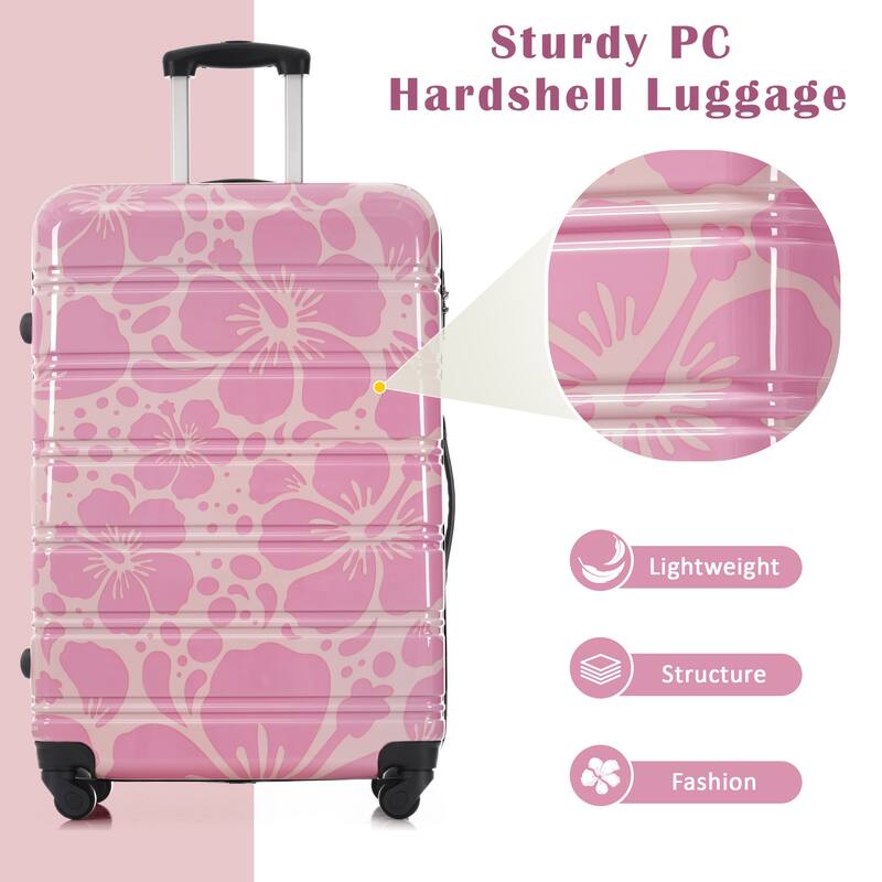 3-Piece, Modern Luggage Sets, Lightweight Luggage with Silicone Handles and Combination Lock, for Boarding Travel