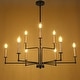 preview thumbnail 7 of 8, Modern Tradition 9-Light Chandeliers Black Gold Chandeliers Light Fixtures for Dining Room - 36.2 " × 17.3 "