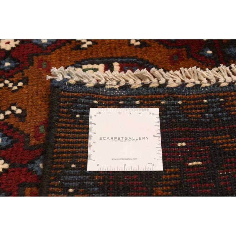 ECARPETGALLERY Hand-knotted Uzbek Kargahi Brown Wool Rug - 4'1 x 5'9