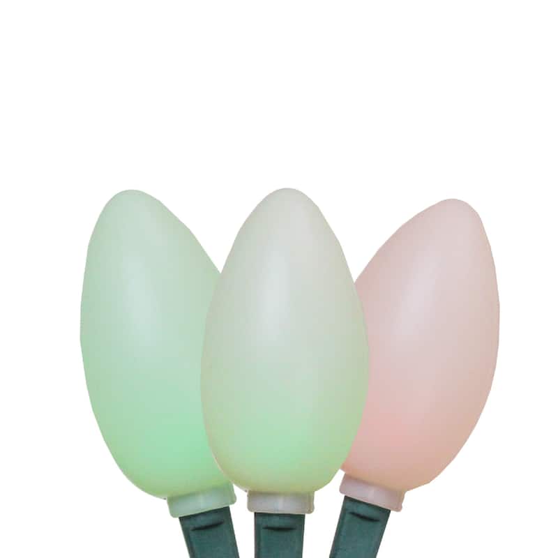 LED Color Changing C9 Novelty Christmas Lights - 3.75' Green Wire - 10ct - 3.75ft