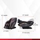 preview thumbnail 28 of 26, Ghaw Modern Faux Leather LED Zero Gravity Massage Chair with Bluetooth Speaker and USB Port by Furniture of America