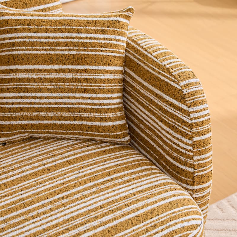 Modern 2-Seater Sofa Deep-Seated Sofa with Armrest Pillows & Side Storage Pockets, for Bedroom, Apartment