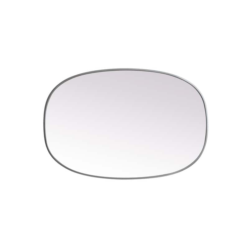 Indigo Home Metal Frame Oval Mirror 27x40 Inch