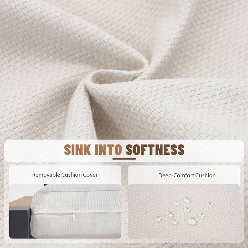 Modern Outdoor Aluminum 4-Piece Conversation Set with Thick Polyethylene Cushions