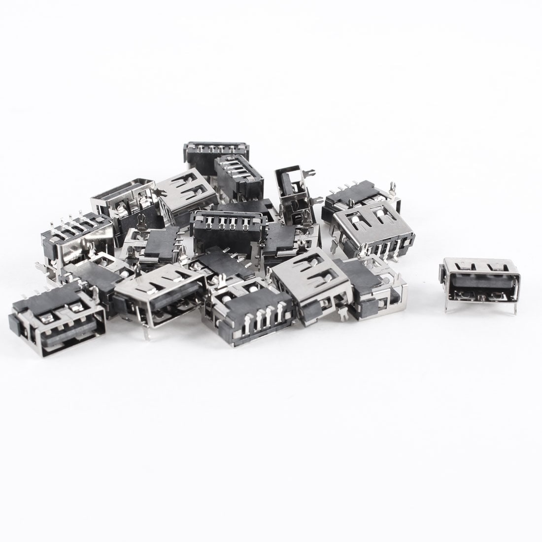 20 pcs USB Type A Female 4 Pin SMT SMD PCB Socket Connector