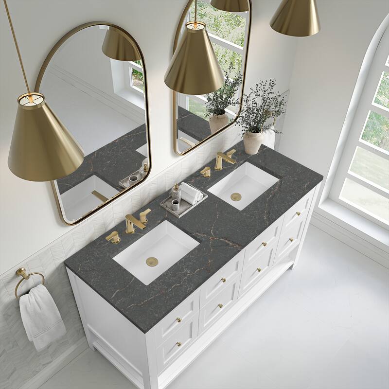 Breckenridge 60" Double Vanity, Bright White - 60D - Parisien Bleu