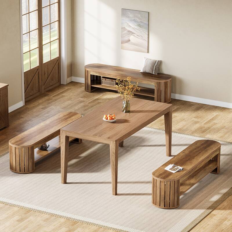 Wood Dining Bench, Entryway Kitchen Seat, Dining/Living Room Home Office Accent Bench