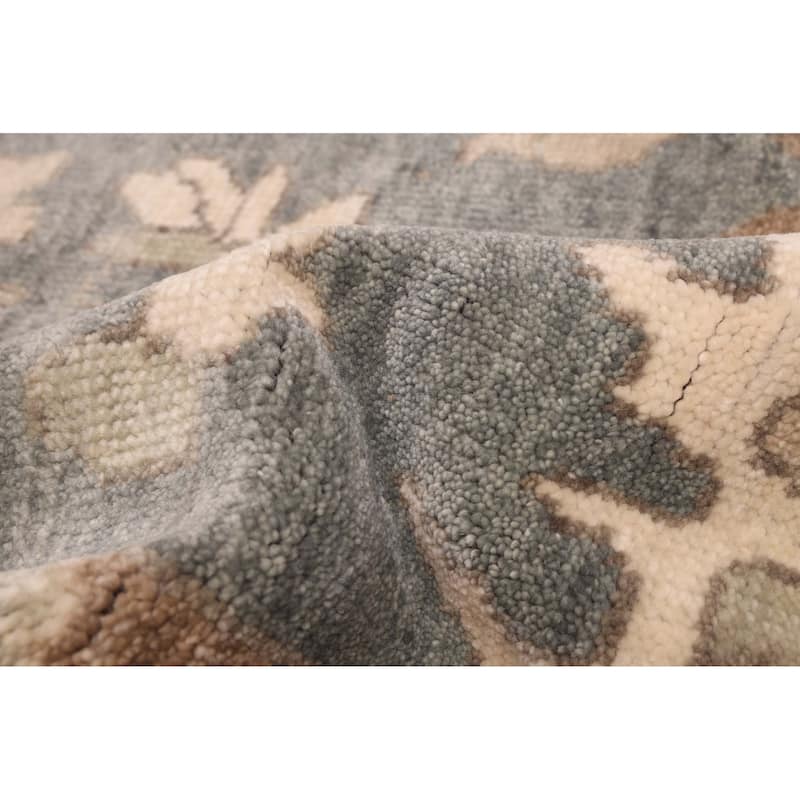 ECARPETGALLERY Hand-knotted Modern Oushak Dark Teal Wool Rug - 9'0 x 12'0