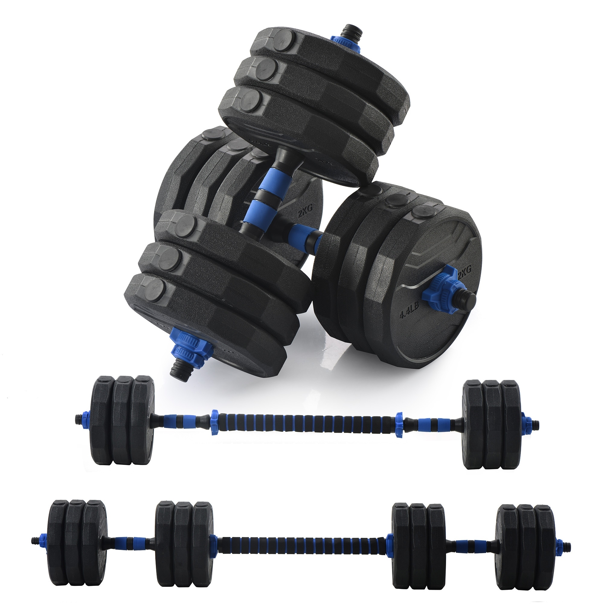 Adjustable Dumbbell Barbell Weight Pair Free Weights Dumbbells 2