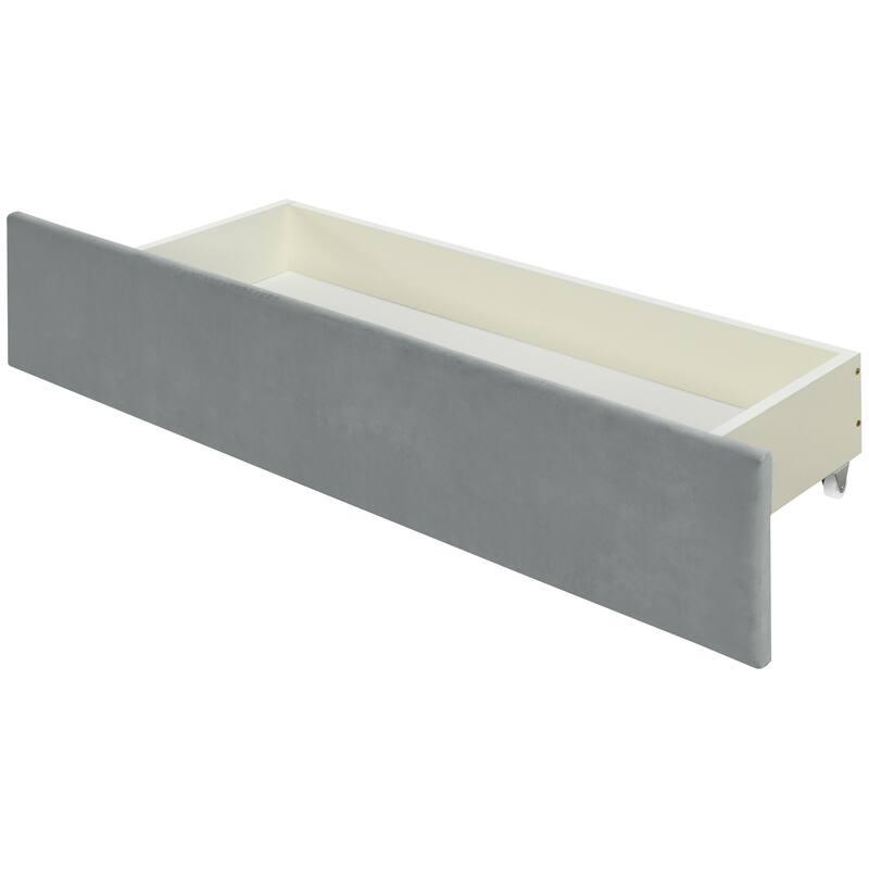 Queen Size Upholstered Platform Bed with Twill Headboard